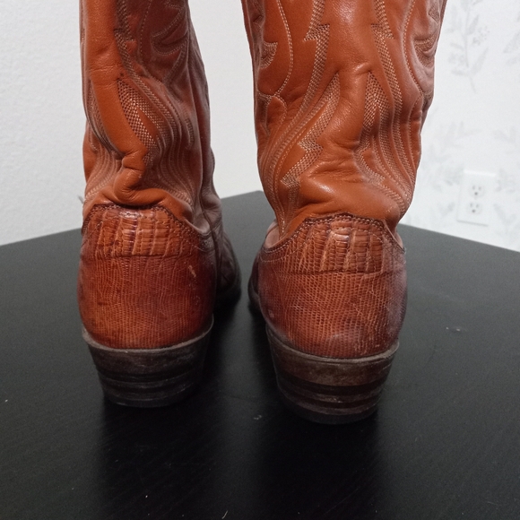 Justin 9.5D Mens Lizard Classic Western Boots Tan Style 8306 - Picture 11 of 15
